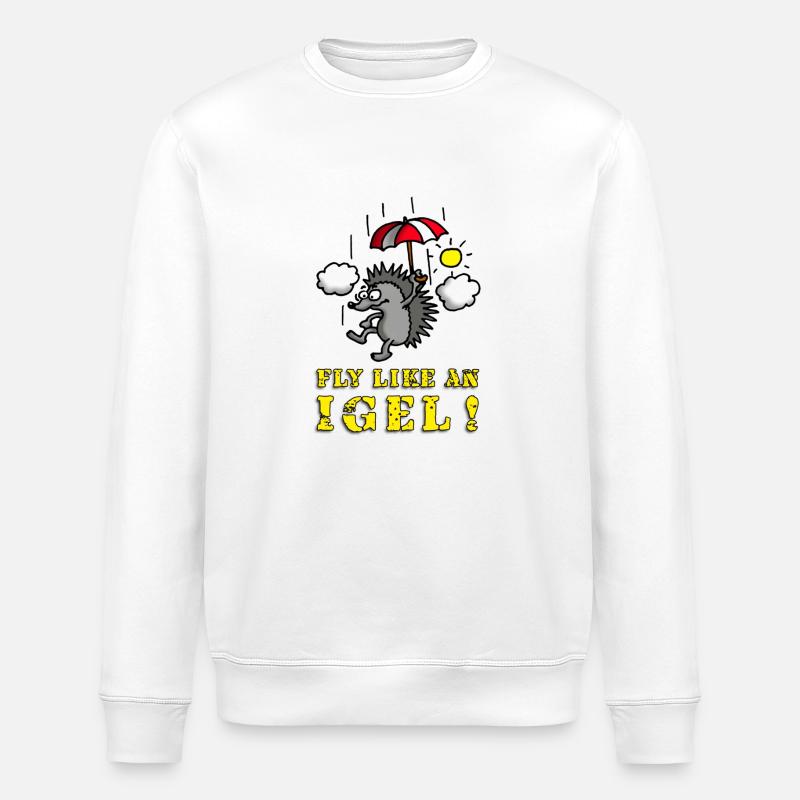 fly_like_an_igel_a - Sweat bio ROLLER Stanley/Stella Unisexe - blanc