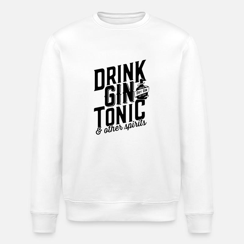 LondonDryGin3 - Stanley/Stella ROLLER Unisex Organic Sweatshirt - white