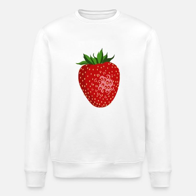 Erdbeere - Stanley/Stella Unisex Bio-Sweatshirt ROLLER - Weiß