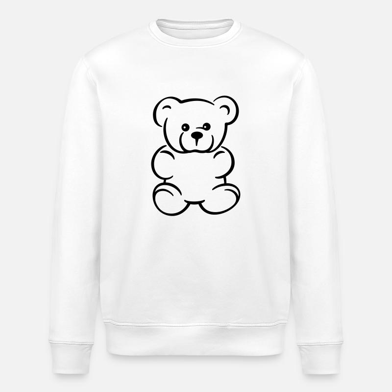 Teddy - Gift Gift Idea - Stanley/Stella ROLLER Unisex Organic Sweatshirt - white