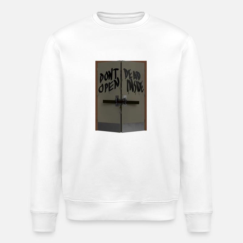 Do not open dead inside - Stanley/Stella ROLLER Unisex Organic Sweatshirt - white