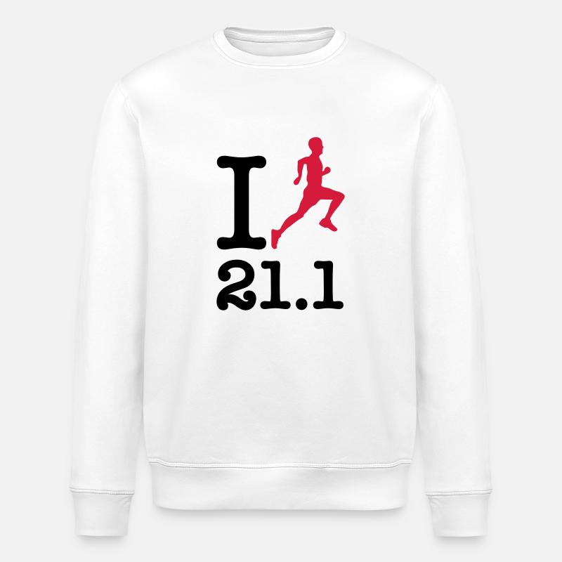 Semi-marathon 21.1 - Sweat bio ROLLER Stanley/Stella Unisexe - blanc