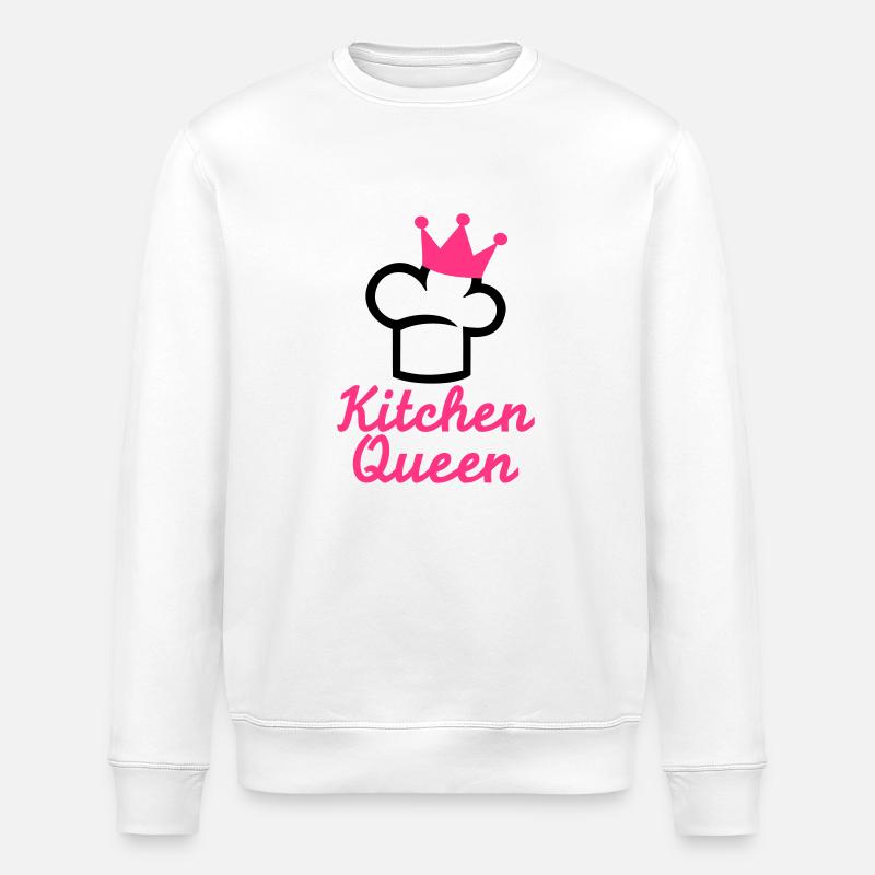 Kitchen Queen - Stanley/Stella ROLLER Unisex Organic Sweatshirt - white