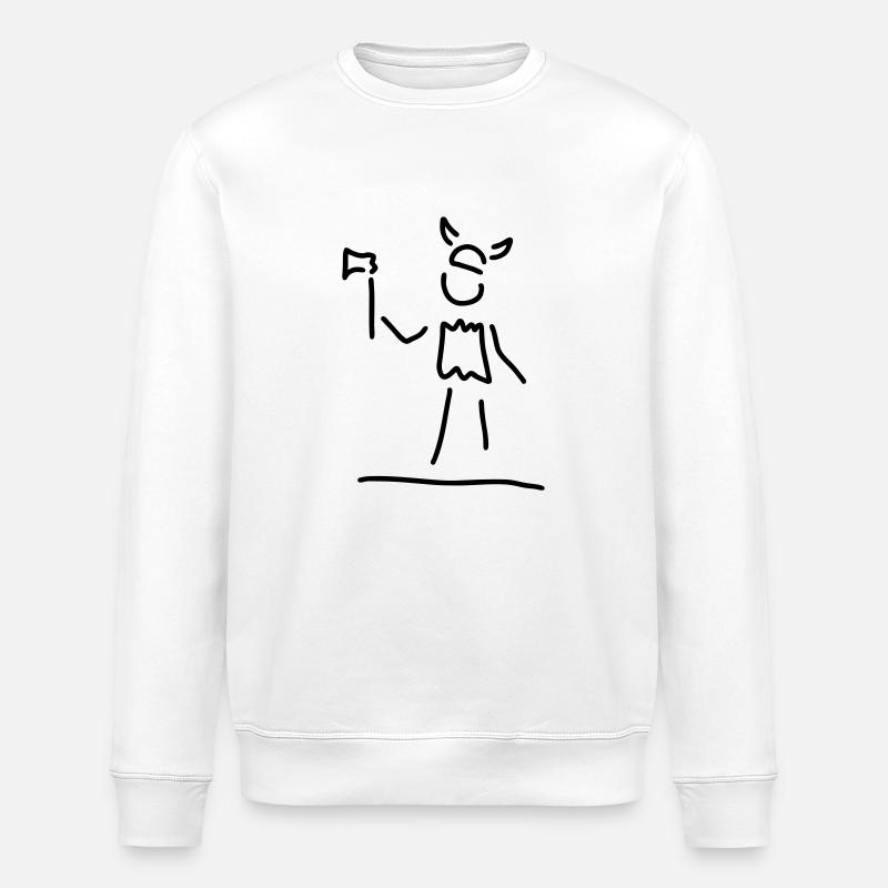 wikinger aus norwegen - Stanley/Stella Unisex Bio-Sweatshirt ROLLER - Weiß
