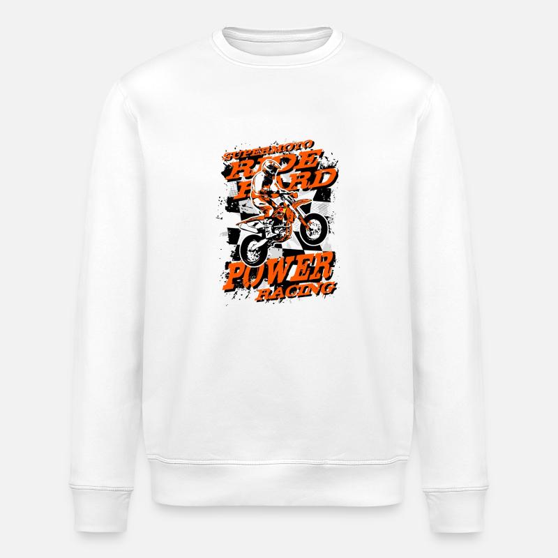 Supermoto Racing - Stanley/Stella Unisex Bio-Sweatshirt ROLLER - Weiß