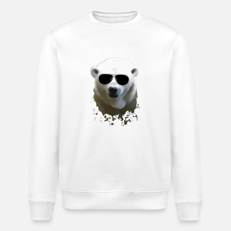 Polar Bear - Eisbär - Stanley/Stella Unisex Bio-Sweatshirt ROLLER - Weiß