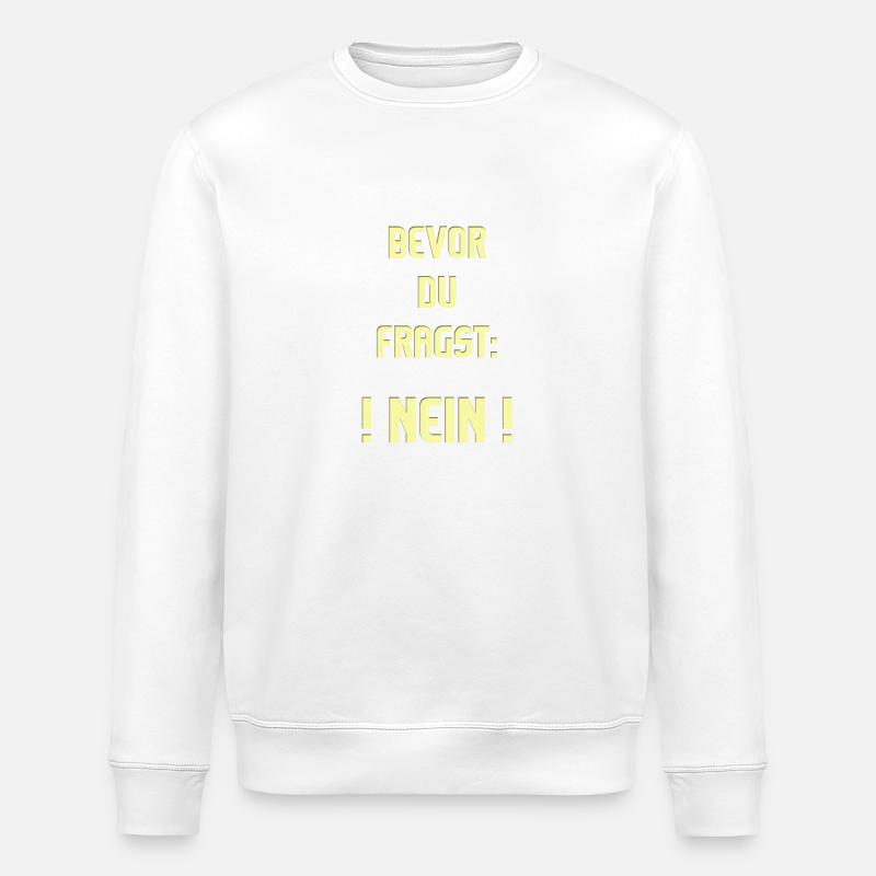 Spruch Frage - Stanley/Stella Unisex Bio-Sweatshirt ROLLER - Weiß