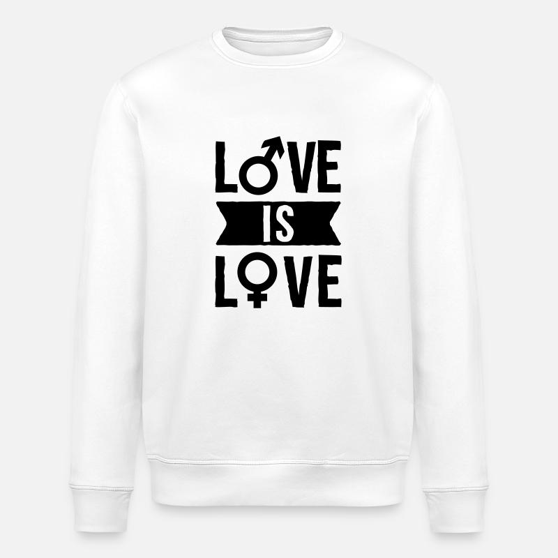 Love is love - Stanley/Stella Unisex Bio-Sweatshirt ROLLER - Weiß