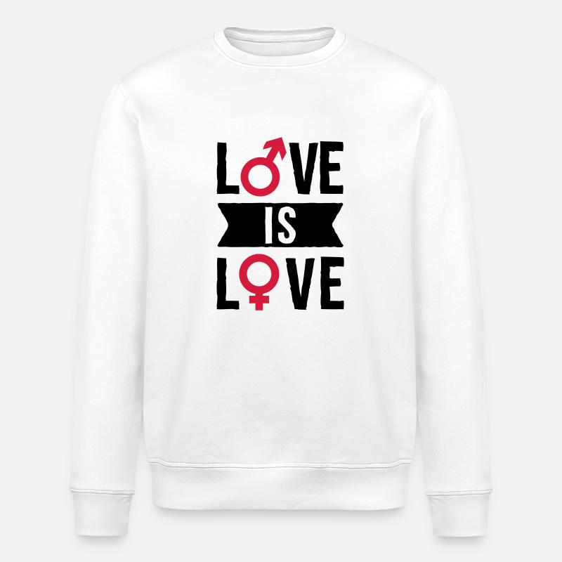 Love is love - Stanley/Stella Unisex Bio-Sweatshirt ROLLER - Weiß