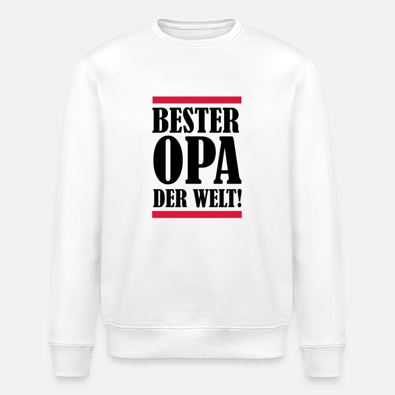 bester_opa_der_welt_002 - Stanley/Stella Unisex Bio-Sweatshirt ROLLER - Weiß