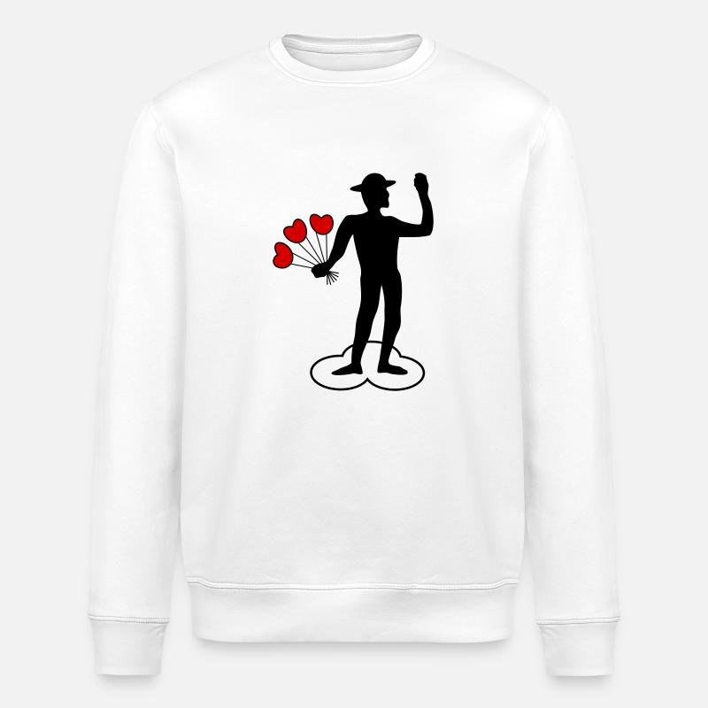 Give love - Stanley/Stella Unisex Bio-Sweatshirt ROLLER - Weiß