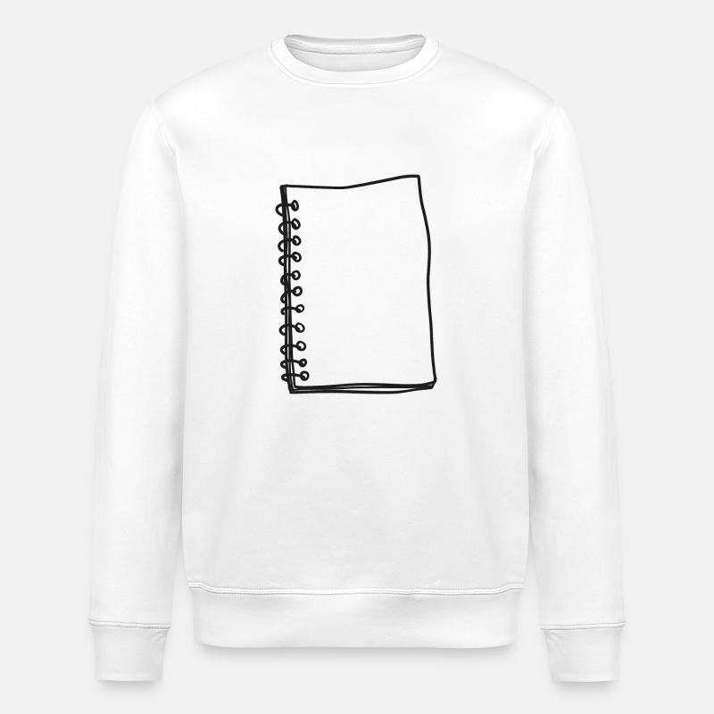 Notebook Banner Drawing - Stanley/Stella ROLLER Unisex Organic Sweatshirt - white