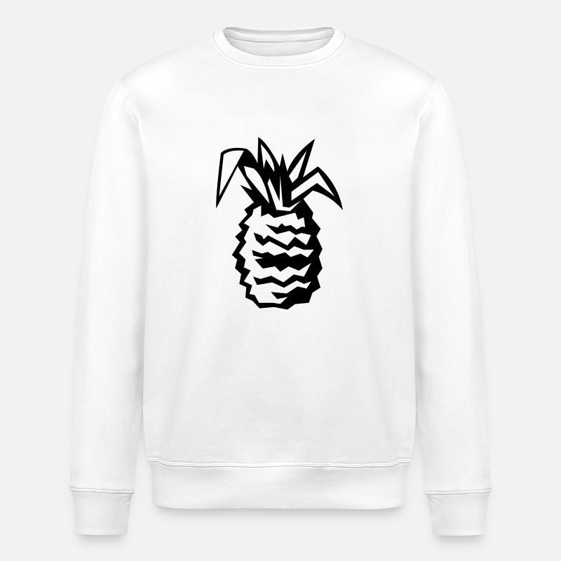 Ananas 01 - Sweat bio ROLLER Stanley/Stella Unisexe - blanc