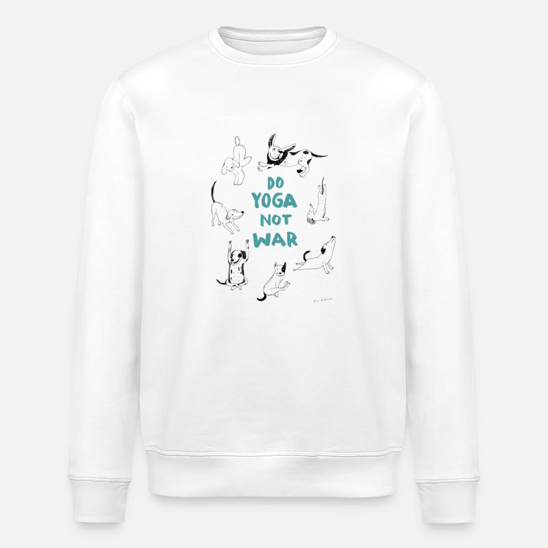Yoga Hunde - Stanley/Stella Unisex Bio-Sweatshirt ROLLER - Weiß