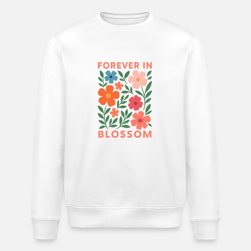 TOUJOURS EN FLEUR - Sweat bio ROLLER Stanley/Stella Unisexe - blanc