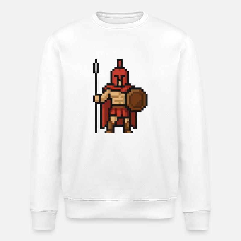 Pixel spartiate - Sweat bio ROLLER Stanley/Stella Unisexe - blanc