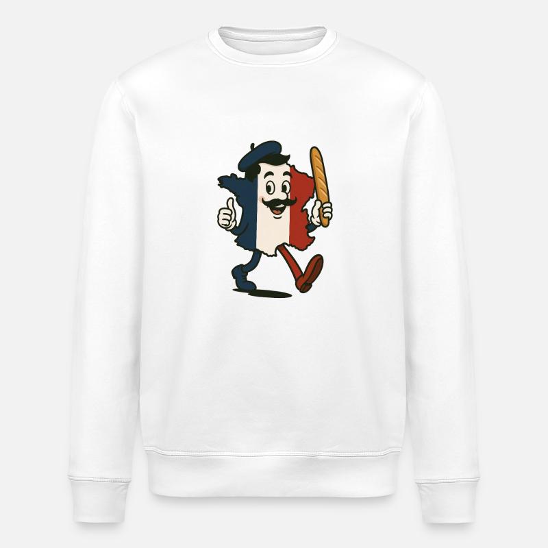 Frankreich - Stanley/Stella Unisex Bio-Sweatshirt ROLLER - Weiß