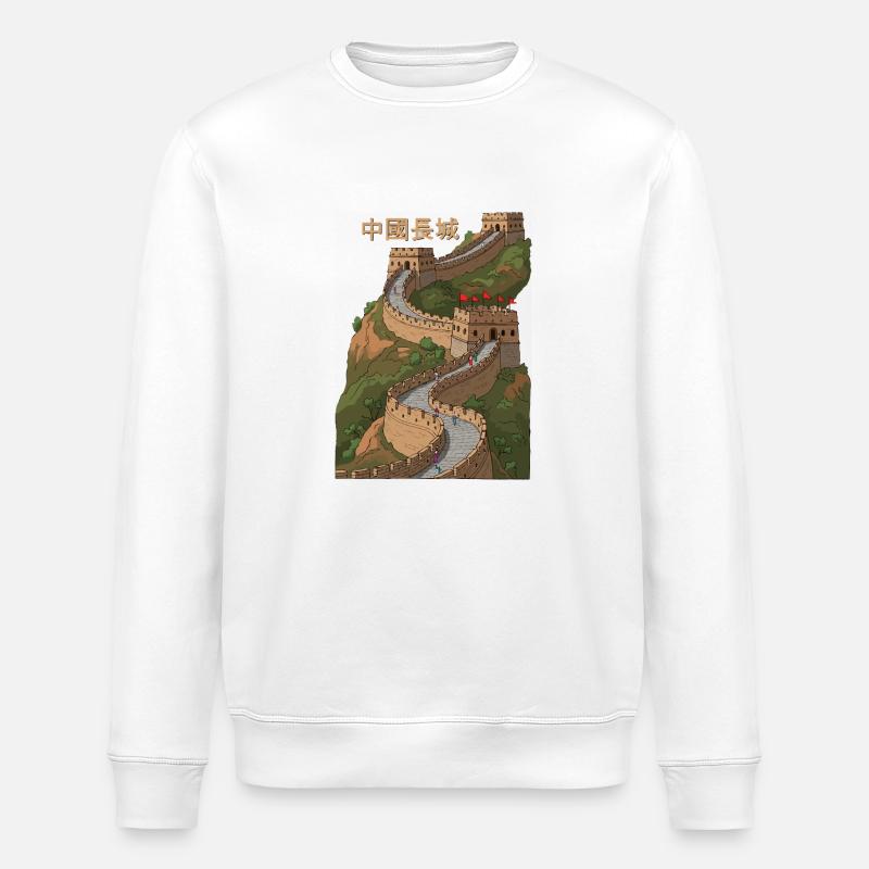Die Chinesische Mauer - Stanley/Stella Unisex Bio-Sweatshirt ROLLER - Weiß