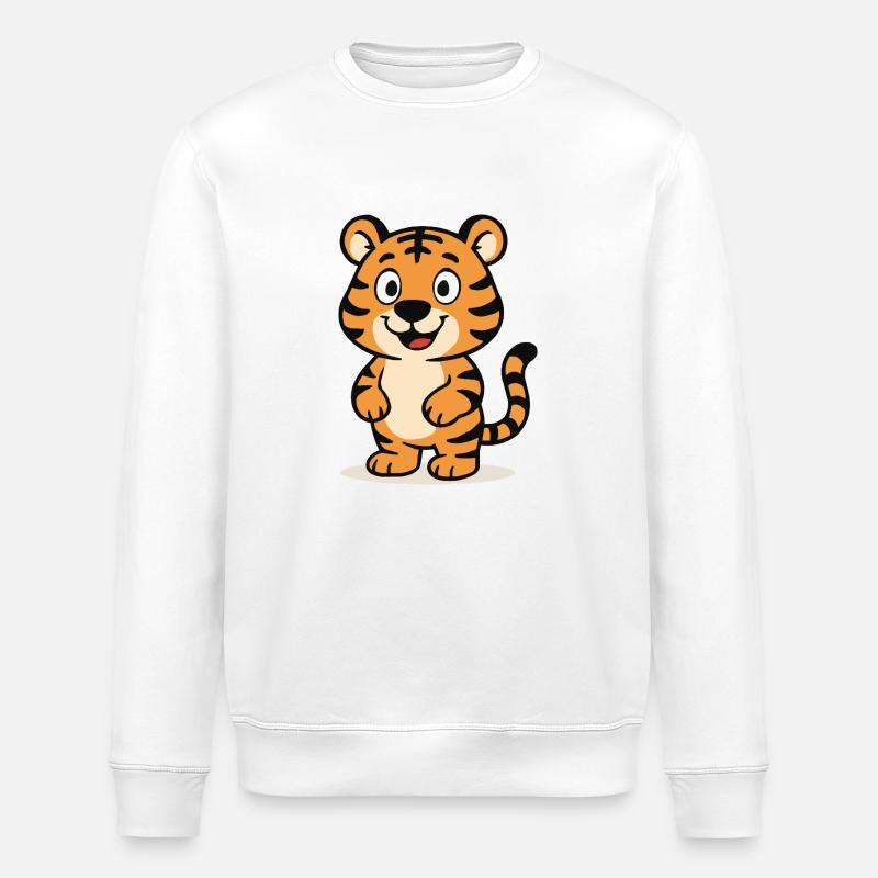 Tiger Comic - Stanley/Stella ROLLER Unisex Organic Sweatshirt - white
