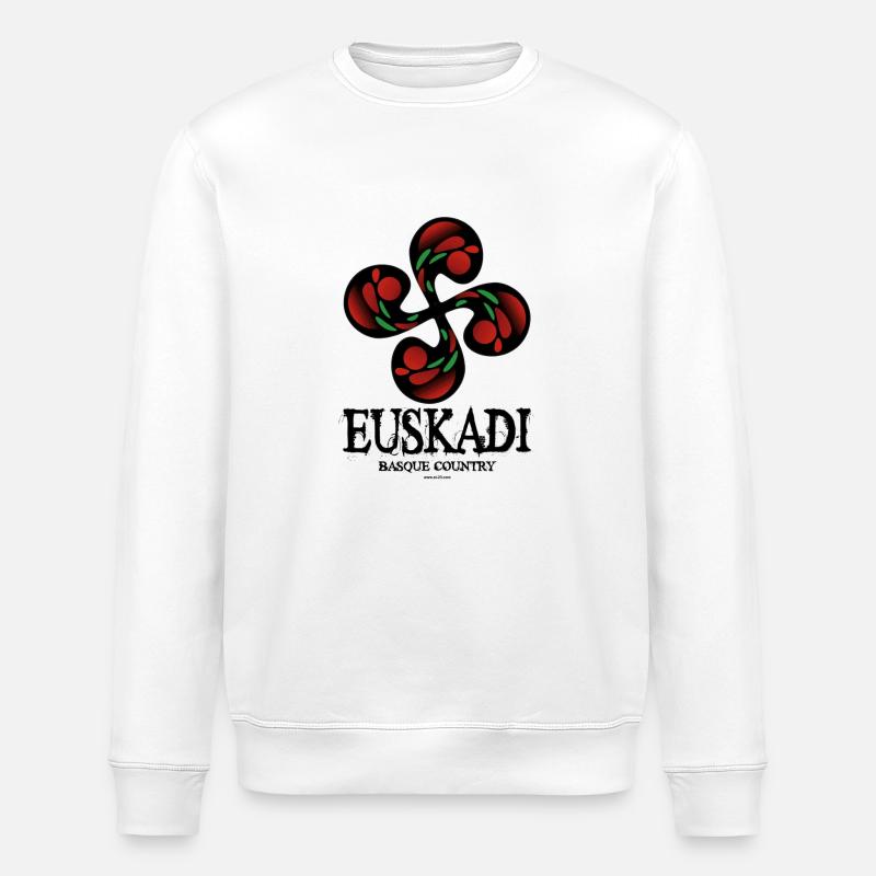 croix basque - Sweat bio ROLLER Stanley/Stella Unisexe - blanc