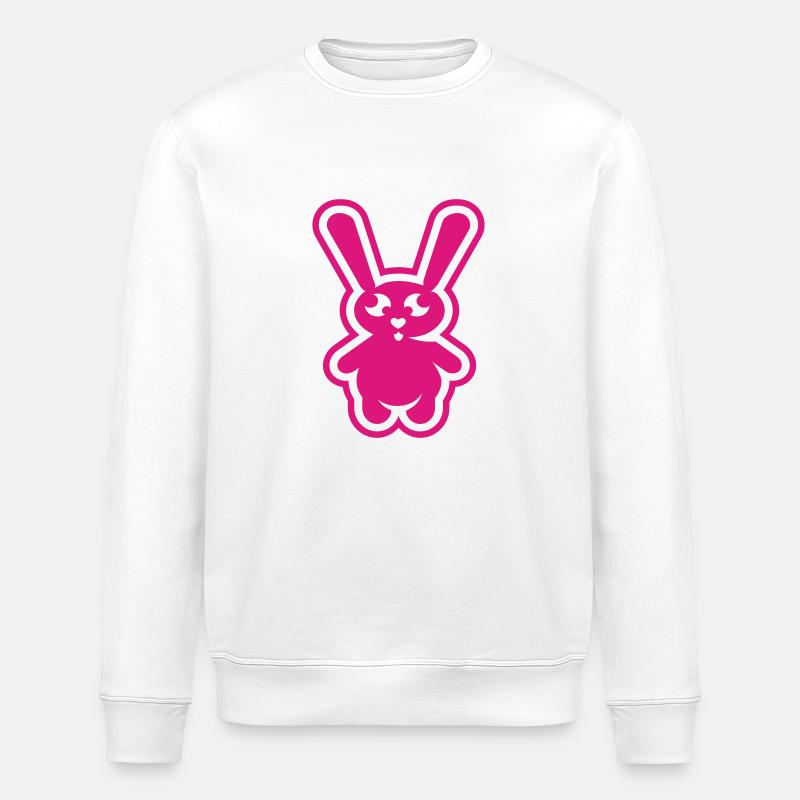 cool_rabbit_inv - Stanley/Stella Unisex Bio-Sweatshirt ROLLER - Weiß