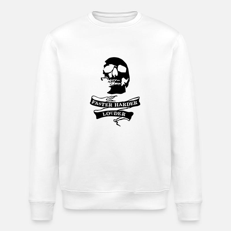 metal_skull - Sweat bio ROLLER Stanley/Stella Unisexe - blanc