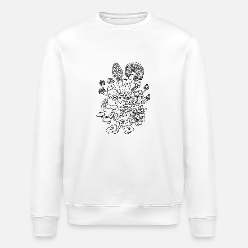 champignons - Sweat bio ROLLER Stanley/Stella Unisexe - blanc