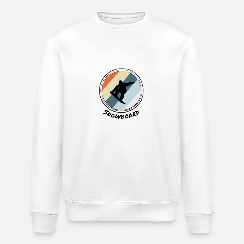 Snowboard - Stanley/Stella Unisex Bio-Sweatshirt ROLLER - Weiß