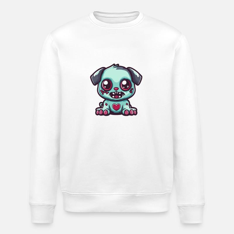 Chien Halloween Zombie Bébé - Sweat bio ROLLER Stanley/Stella Unisexe - blanc