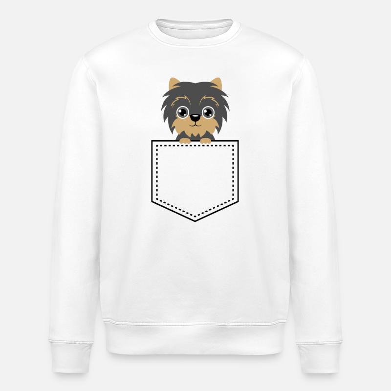 Taschentier Yorkshire Terrier - Stanley/Stella Unisex Bio-Sweatshirt ROLLER - Weiß