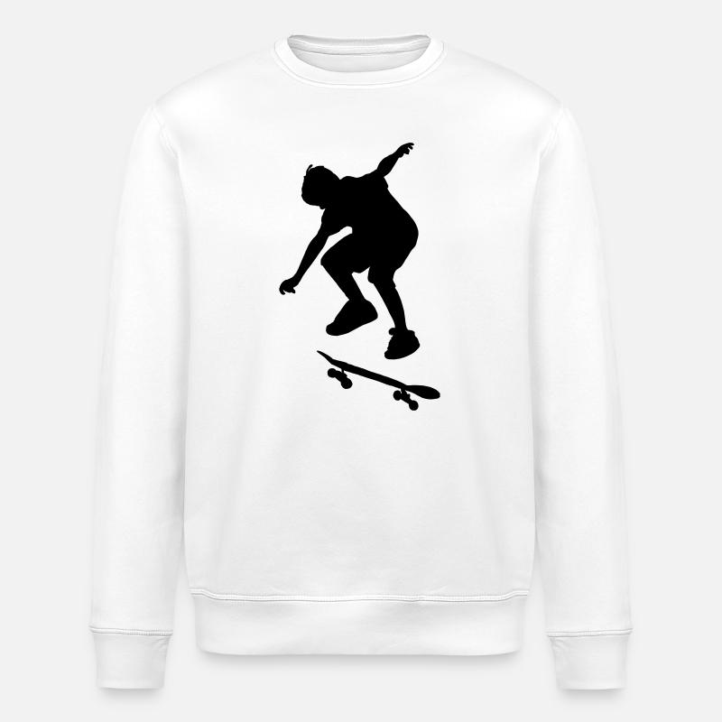 Skateboard Tricks - Stanley/Stella Unisex Bio-Sweatshirt ROLLER - Weiß