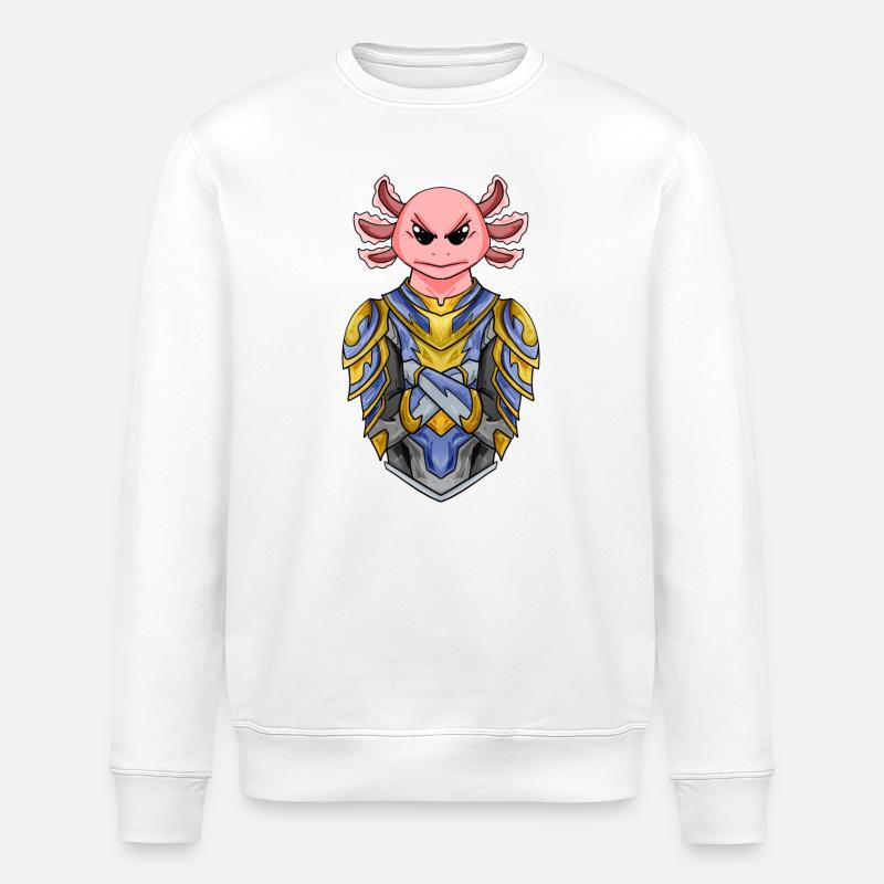 Ritter Axolotl cool - Stanley/Stella Unisex Bio-Sweatshirt ROLLER - Weiß