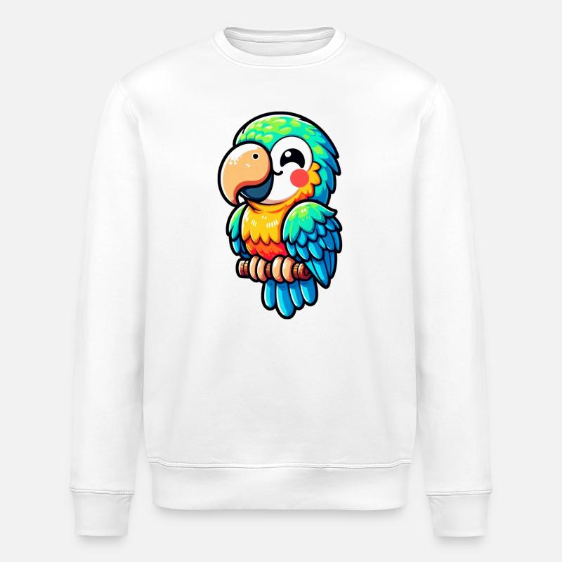 Papagei - Stanley/Stella Unisex Bio-Sweatshirt ROLLER - Weiß