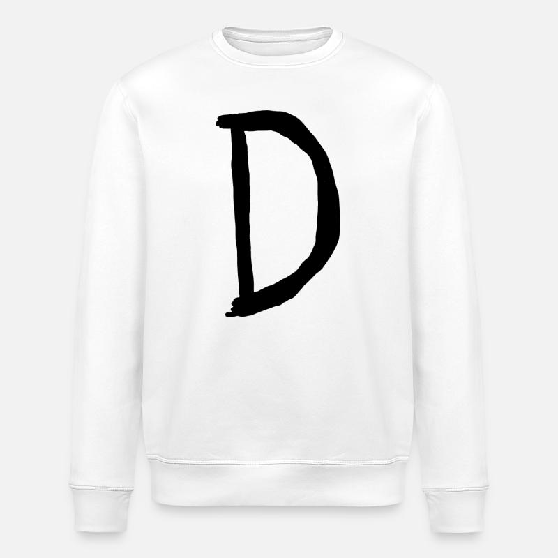 Buchstaben D - Stanley/Stella Unisex Bio-Sweatshirt ROLLER - Weiß