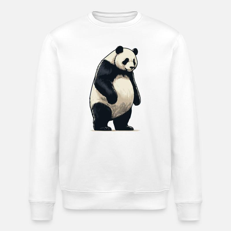 Panda - Stanley/Stella Unisex Bio-Sweatshirt ROLLER - Weiß