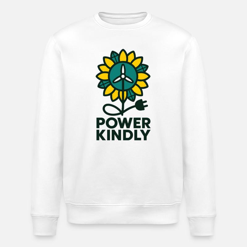 Power Kindly - Stanley/Stella Unisex Bio-Sweatshirt ROLLER - Weiß