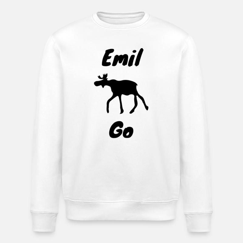 Emil the Moose - Stanley/Stella ROLLER Unisex Organic Sweatshirt - white