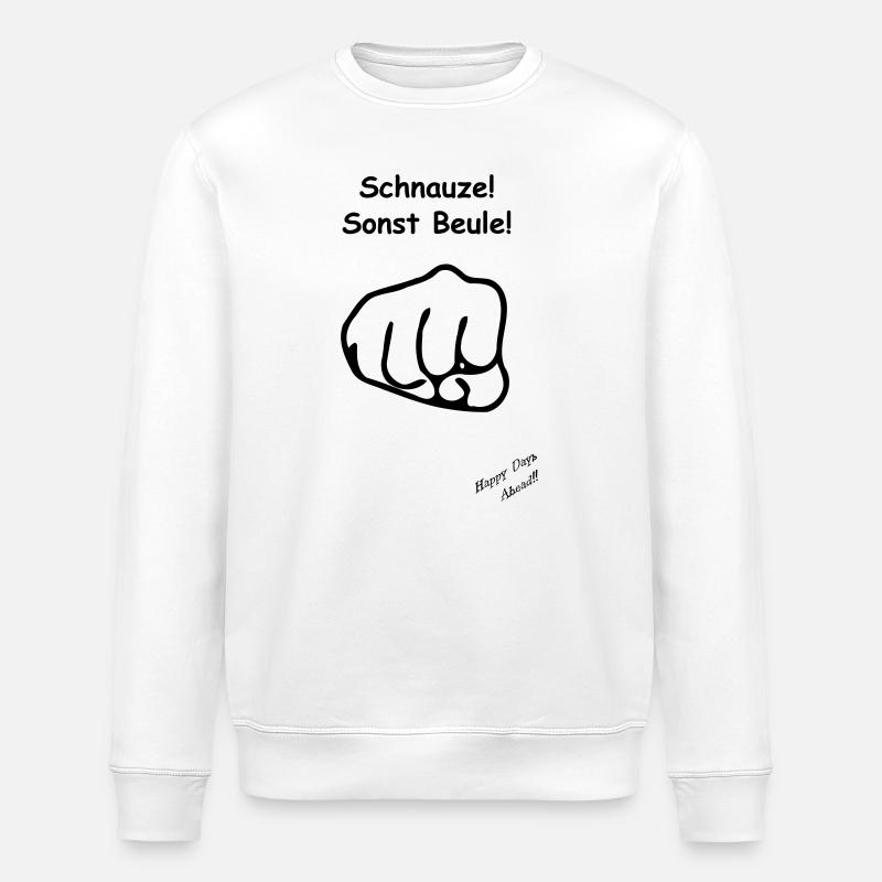 Museau sinon bosse - Sweat bio ROLLER Stanley/Stella Unisexe - blanc