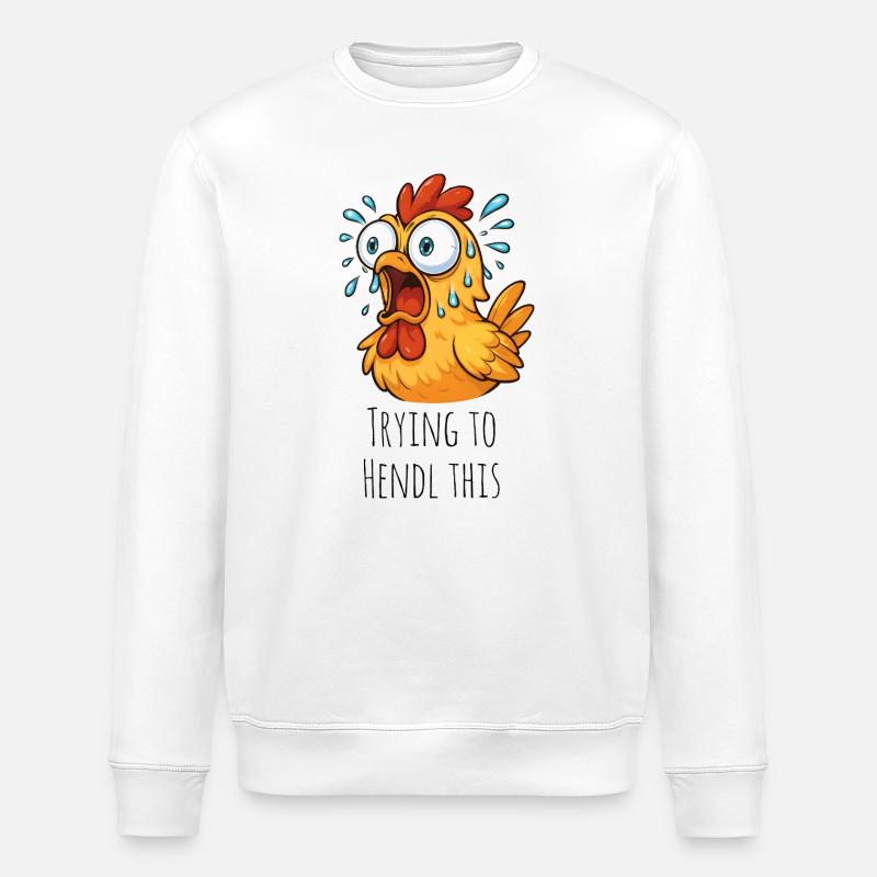 Trying to Hendl this Spruch - Stanley/Stella Unisex Bio-Sweatshirt ROLLER - Weiß