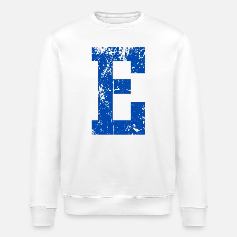 Lettre e sport rétro  - Sweat bio ROLLER Stanley/Stella Unisexe - blanc