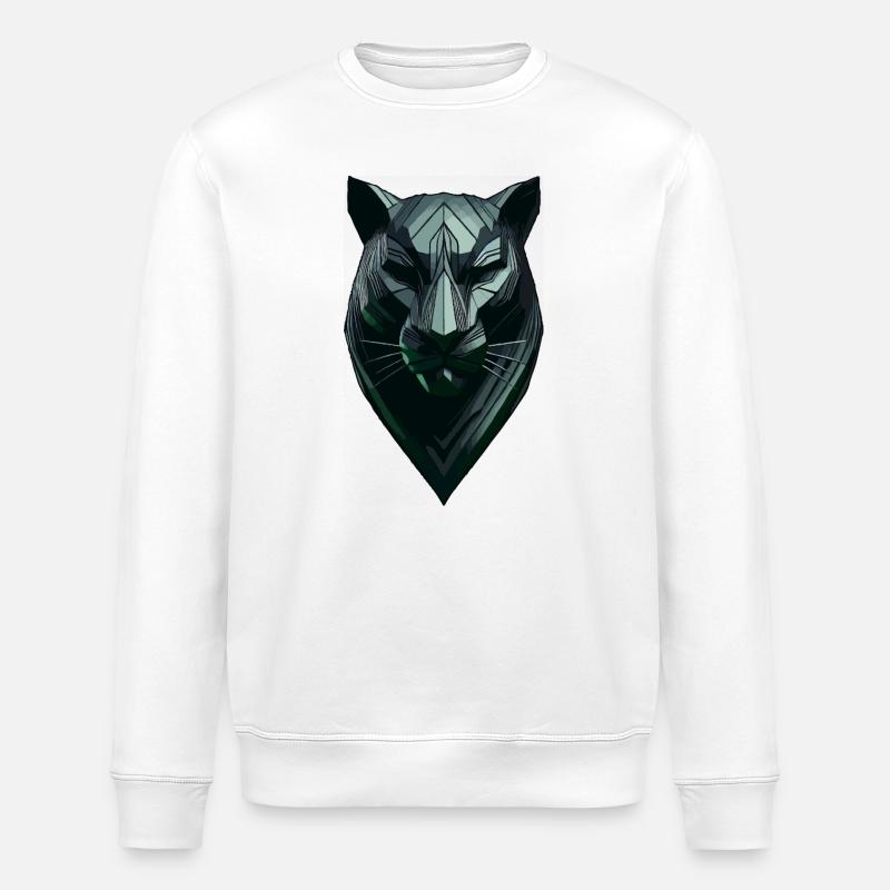 Abstracte zwarte panter - Stanley/Stella Unisex Bio-Sweatshirt ROLLER - Weiß