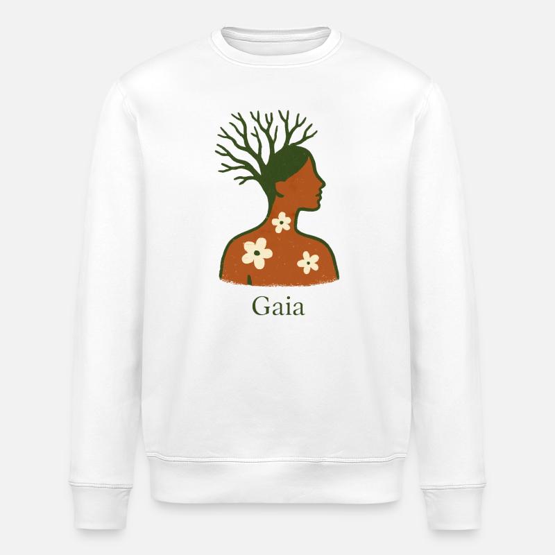 Gaïa - Mère Nature - Arbre de Vie - Sweat bio ROLLER Stanley/Stella Unisexe - blanc