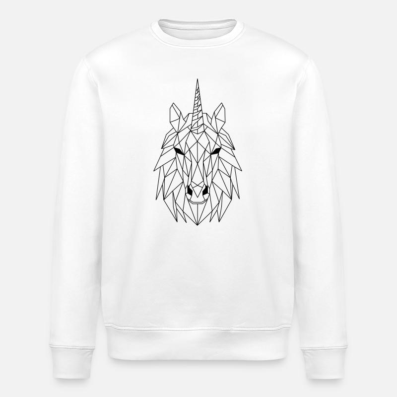 Polygone licorne - Sweat bio ROLLER Stanley/Stella Unisexe - blanc