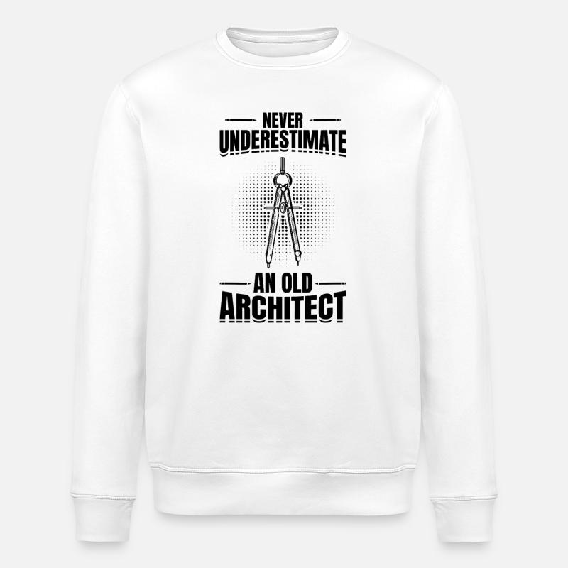 Grand-père architecte - Sweat bio ROLLER Stanley/Stella Unisexe - blanc