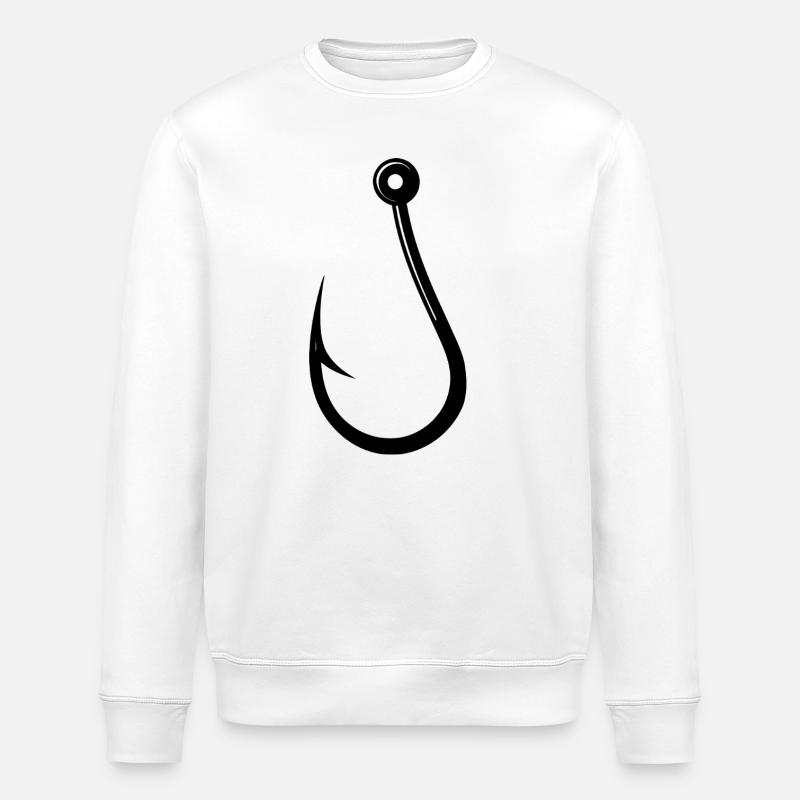Crochet à pêche - Sweat bio ROLLER Stanley/Stella Unisexe - blanc