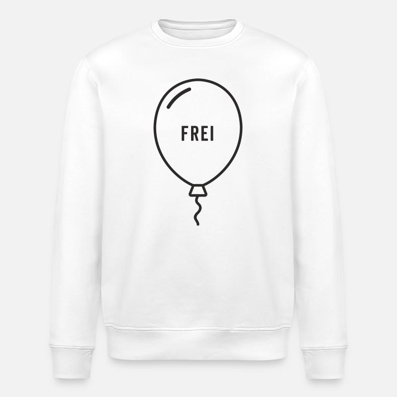 Frei – Luftballon Motiv mit Leichtigkeit - Stanley/Stella Unisex Bio-Sweatshirt ROLLER - Weiß