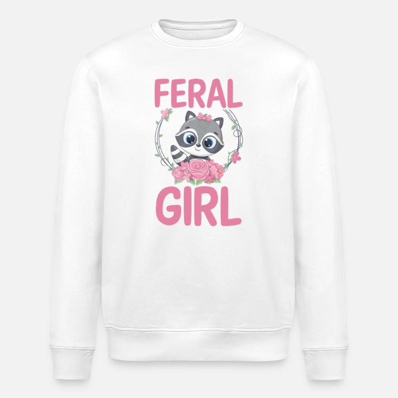 Raton laveur Trash Panda Sauvage - Sweat bio ROLLER Stanley/Stella Unisexe - blanc