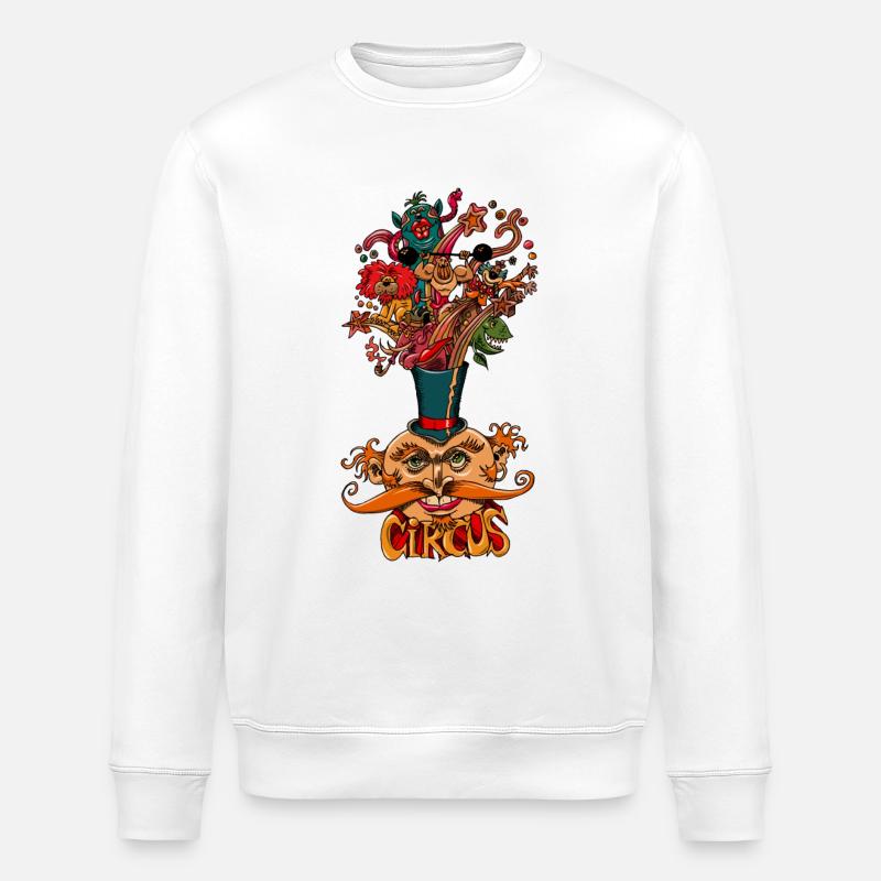 the circus - Stanley/Stella ROLLER Unisex Organic Sweatshirt - white