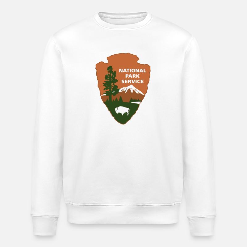 Nationalpark-Service-Logo - Stanley/Stella Unisex Bio-Sweatshirt ROLLER - Weiß