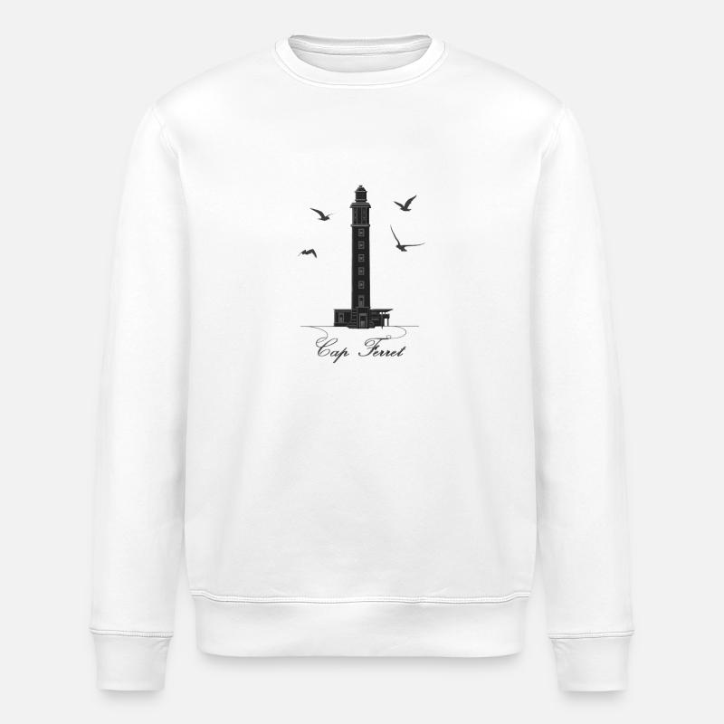 Leuchtturm von Cap Ferret - Stanley/Stella Unisex Bio-Sweatshirt ROLLER - Weiß